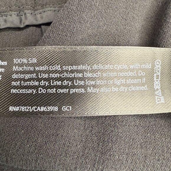 EUC Women's EILEEN FISHER Georgette Crepe Silk Pull-On Pant | Size PL - Picture 6 of 6